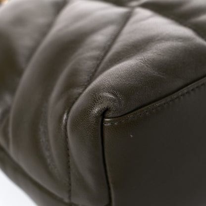 Saint Laurent Lambskin Quilted Small Loulou Puffer Monogram Chain Satchel Seaweed 11 of 14