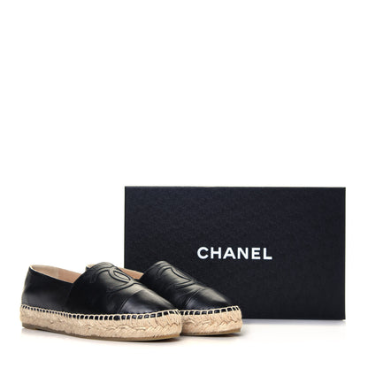 Chanel Lambskin CC Espadrilles 35 Black 8 of 8