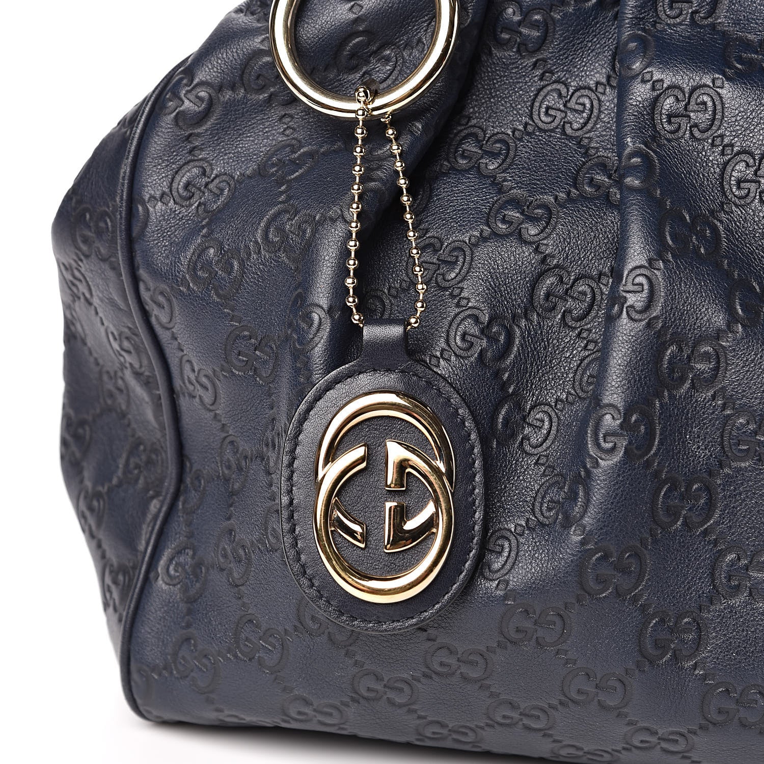 Gucci Guccissima Medium Sukey Tote Blue 11 of 11