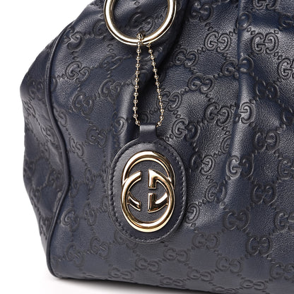 Gucci Guccissima Medium Sukey Tote Blue 11 of 11