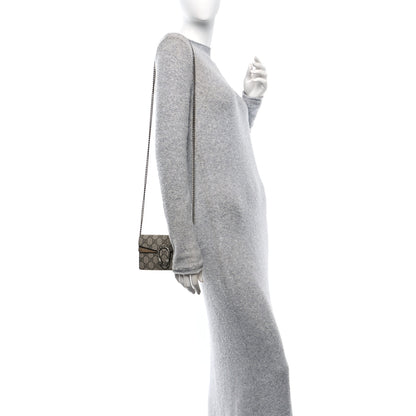 Gucci GG Supreme Monogram Super Mini Dionysus Shoulder Bag Taupe 2 of 9