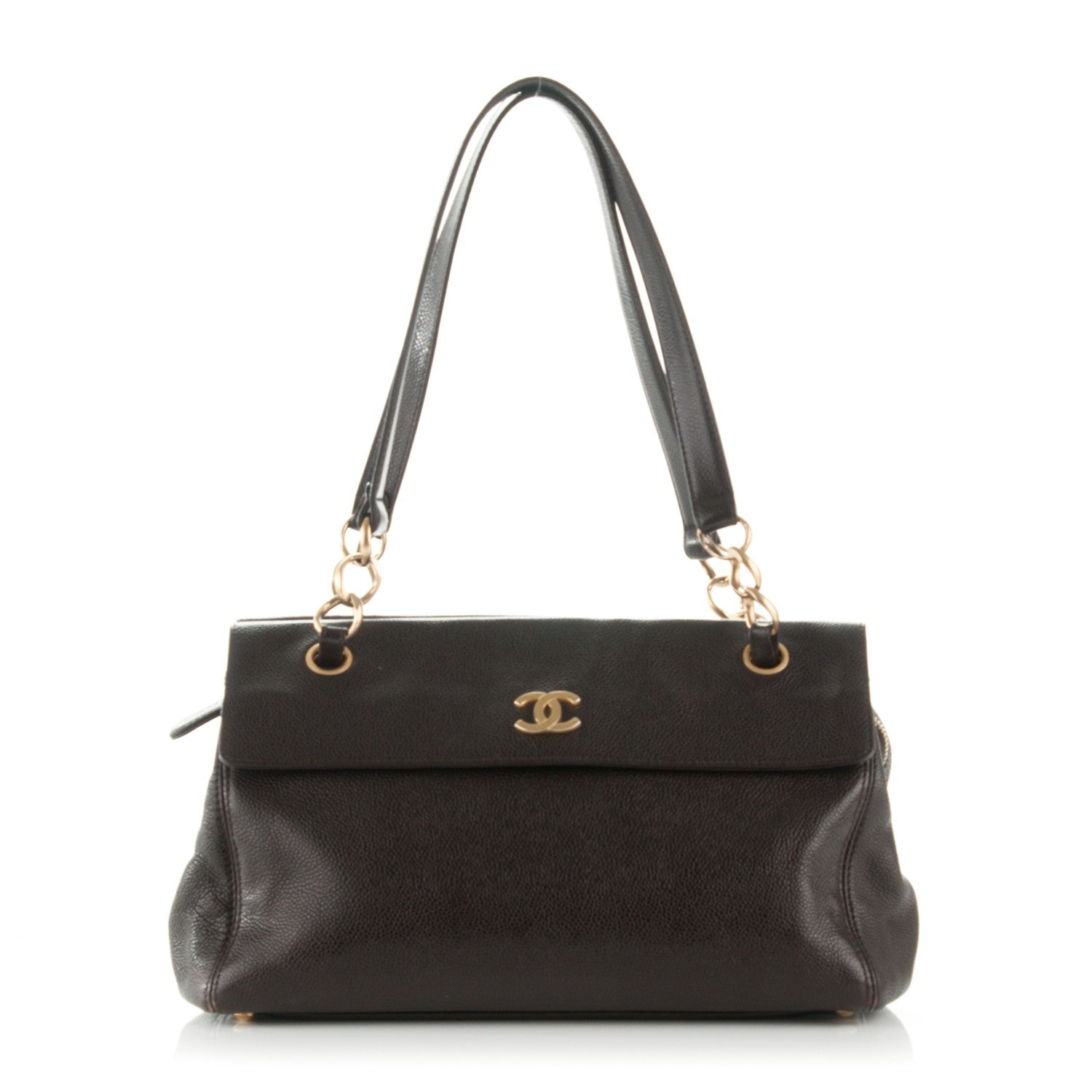 Chanel Caviar Shoulder Bag Brown 1 of 6