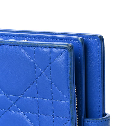 Christian Dior Lambskin Cannage Lady Dior Eden Wallet Blue 14 of 14