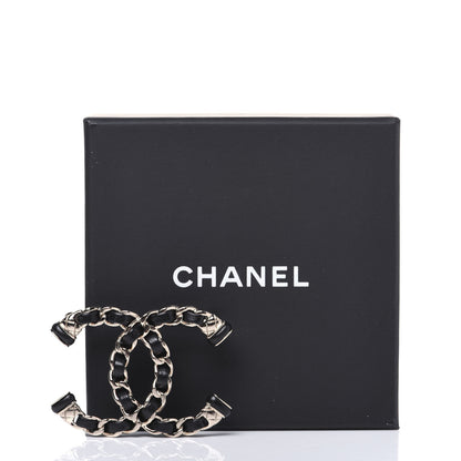 Chanel Lambskin Chain CC Brooch Black Gold 8 of 8