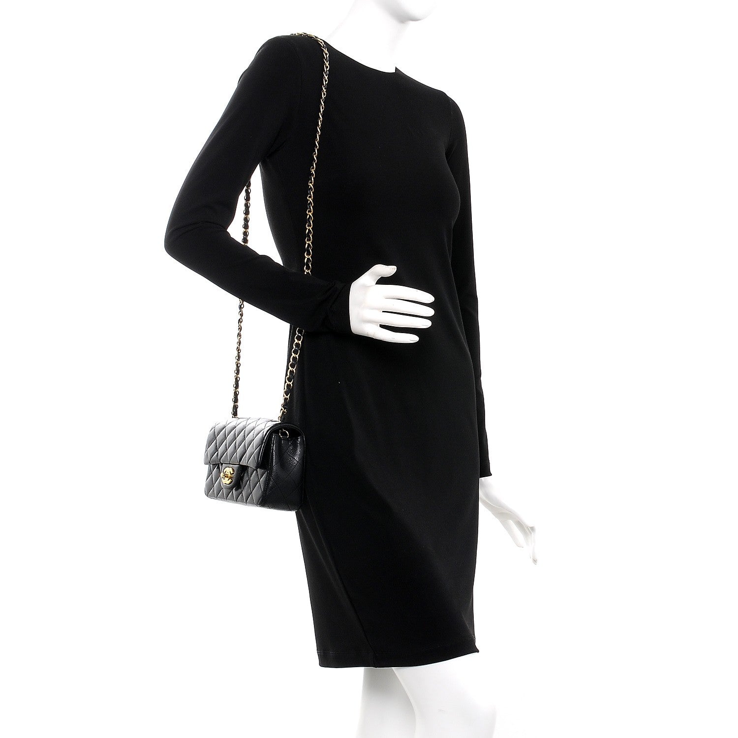 Chanel Caviar Quilted Mini Rectangular Flap Black 2 of 7