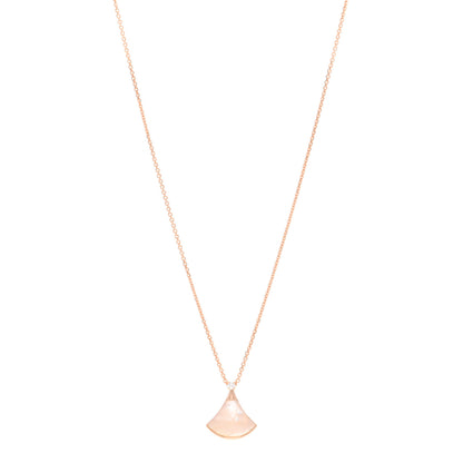 Bulgari 18K Rose Gold Diamond Mother of Pearl Small Divas' Dream Pendant Necklace 1 of 5