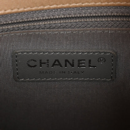 Chanel Iridescent Patent Quilted Medium Coco Boy Flap Beige 6 of 12
