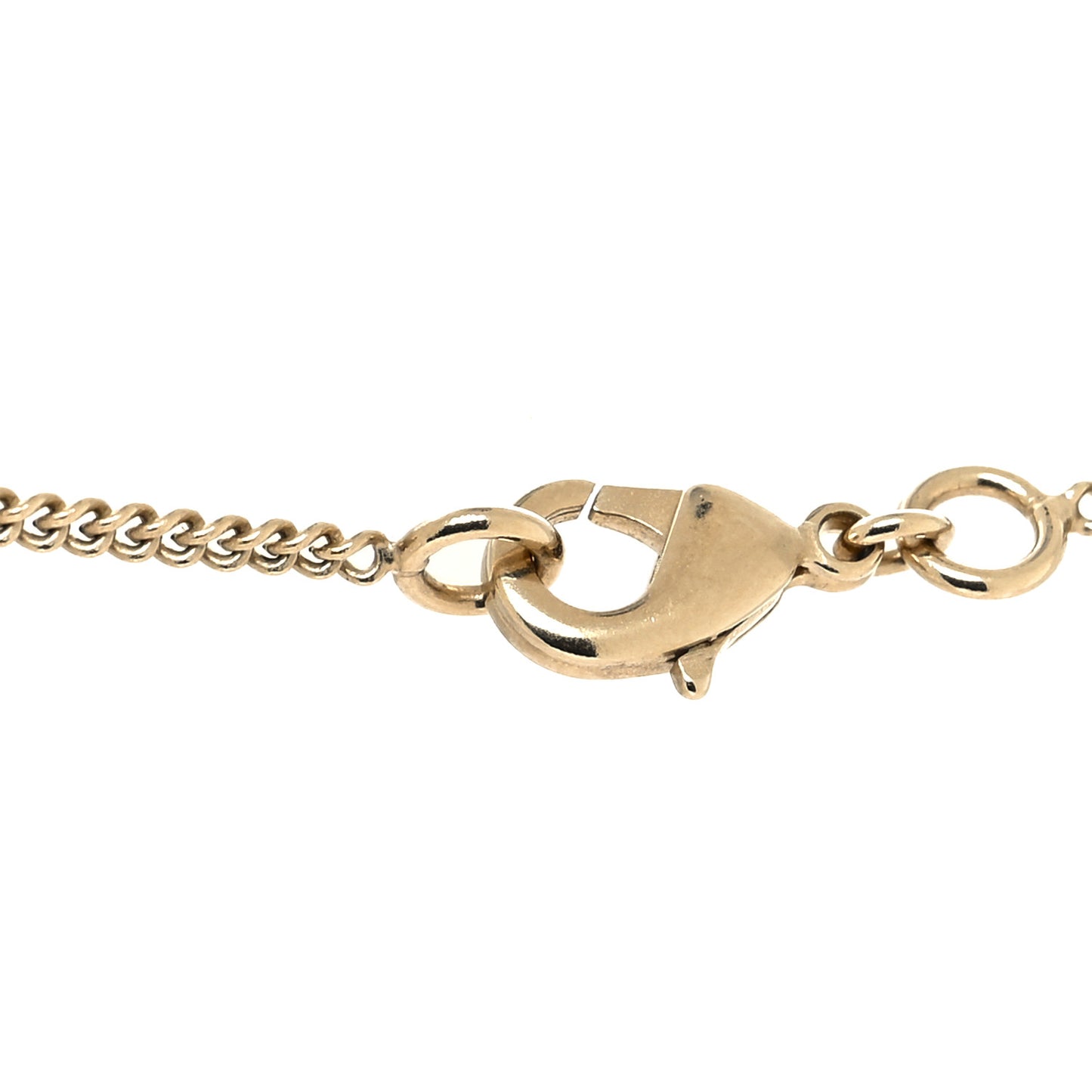 Crystal Logo Necklace Light Gold