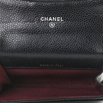 Chanel Caviar Quilted Flap Card Holder Wallet Black 5 of 8