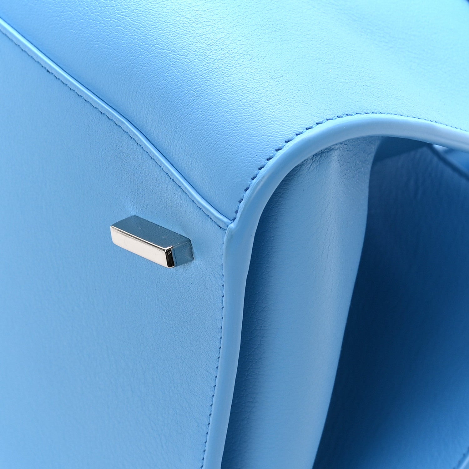 Salvatore Ferragamo Natural Grain Calfskin Small Hug Bag Light Blue 10 of 13