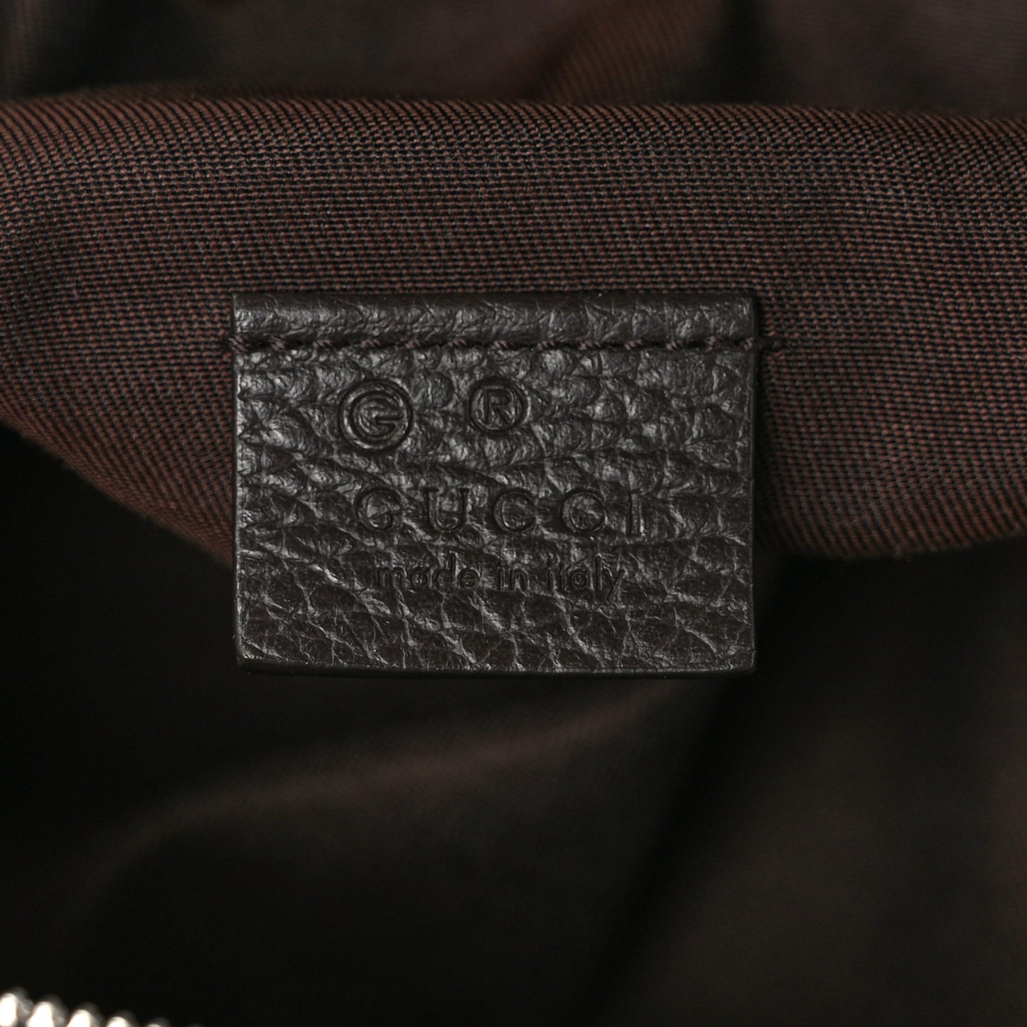 Monogram Dollar Calfskin Waist Pouch Beige Ebony Testa di Moro Marrone Scuro