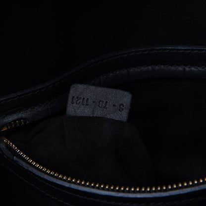 Celine Crocodile Embossed Calfskin Large Phantom Luggage Black 7 of 14