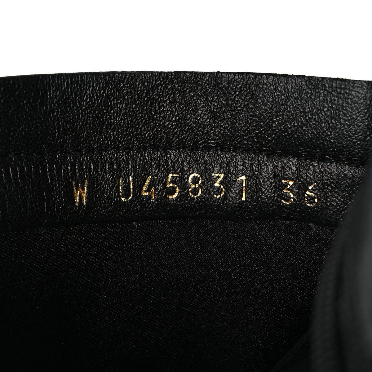 Stretch Lambskin Cap Toe CC Uniform Short Boots 36 Black
