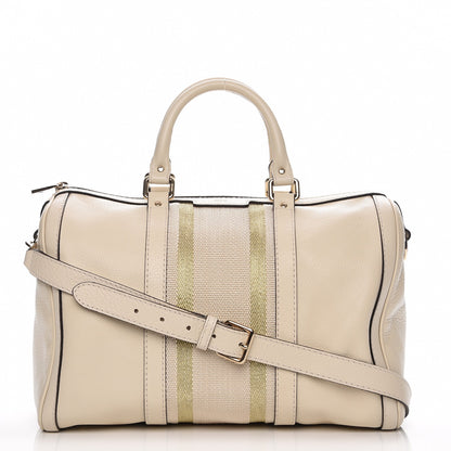 Gucci Calfskin Vintage Web Medium Boston Mystic White 1 of 8