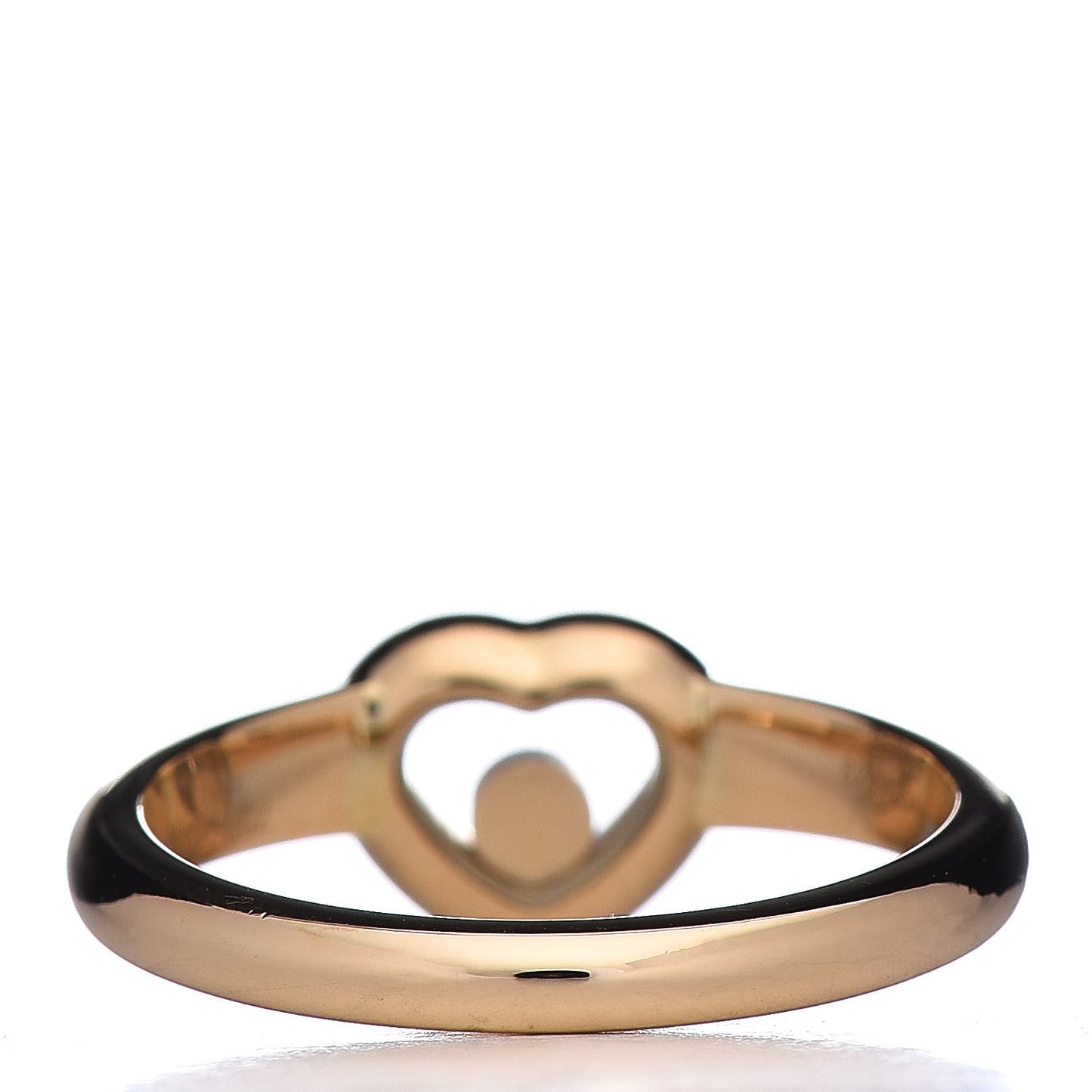 18K Yellow Gold Diamond Happy Heart Ring 52 6