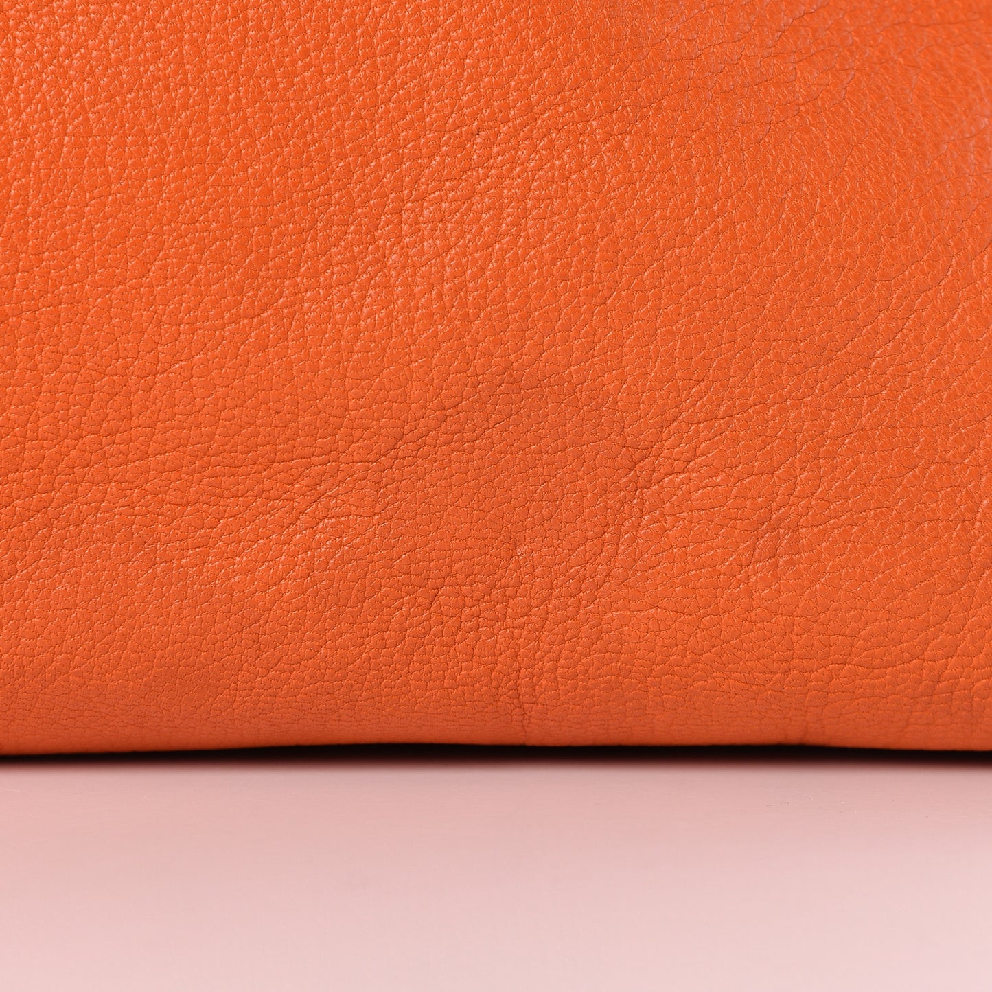 Grained Goatskin Antigona Zippered Tote Orange