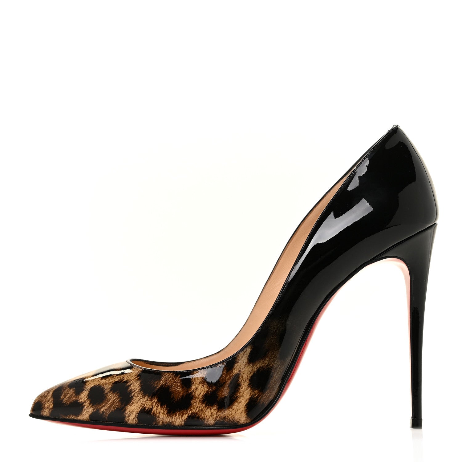 Christian Louboutin Patent Degrade Leopard Pigalle Follies 100 Pumps 40.5 Leopard Black 1 of 9