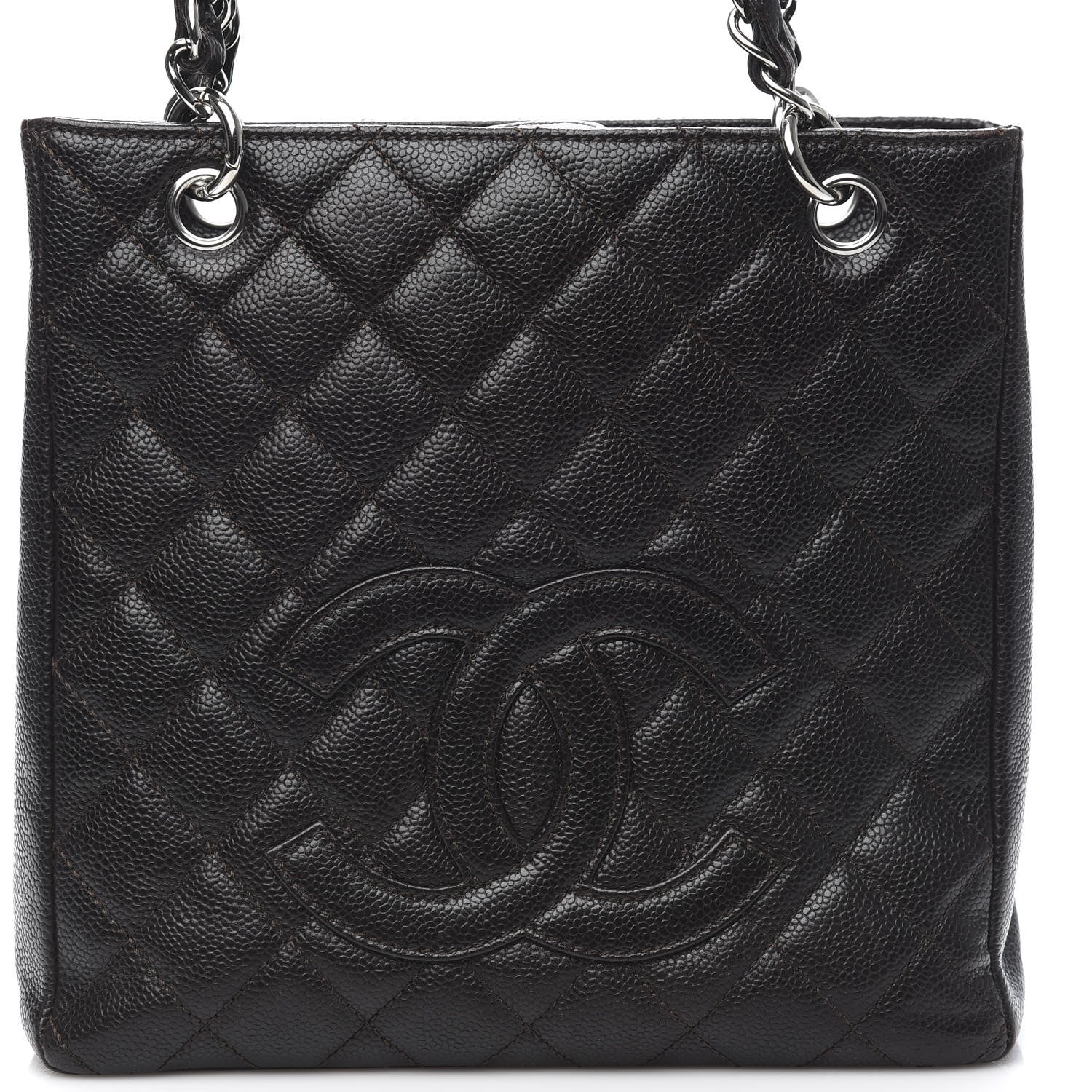 Chanel Caviar Quilted Petit Shopping Tote PST Black 9 of 9