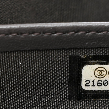 Chanel Lambskin Quilted Boy Zip Around Wallet Dark Grey 7 of 8