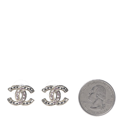 Chanel Crystal CC Earrings Light Gold Multicolor 2 of 5