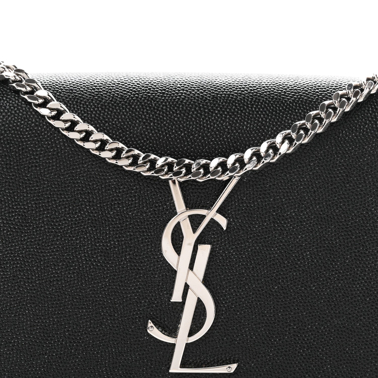 Saint Laurent Grain De Poudre Small Monogram Kate Satchel Black 8 of 11