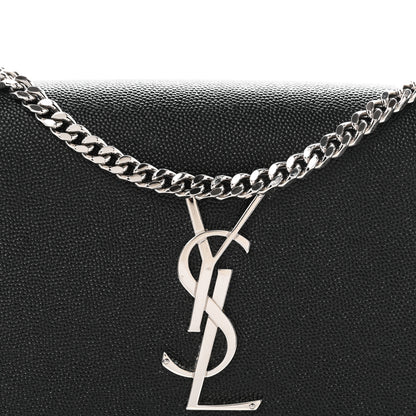 Saint Laurent Grain De Poudre Small Monogram Kate Satchel Black 8 of 11