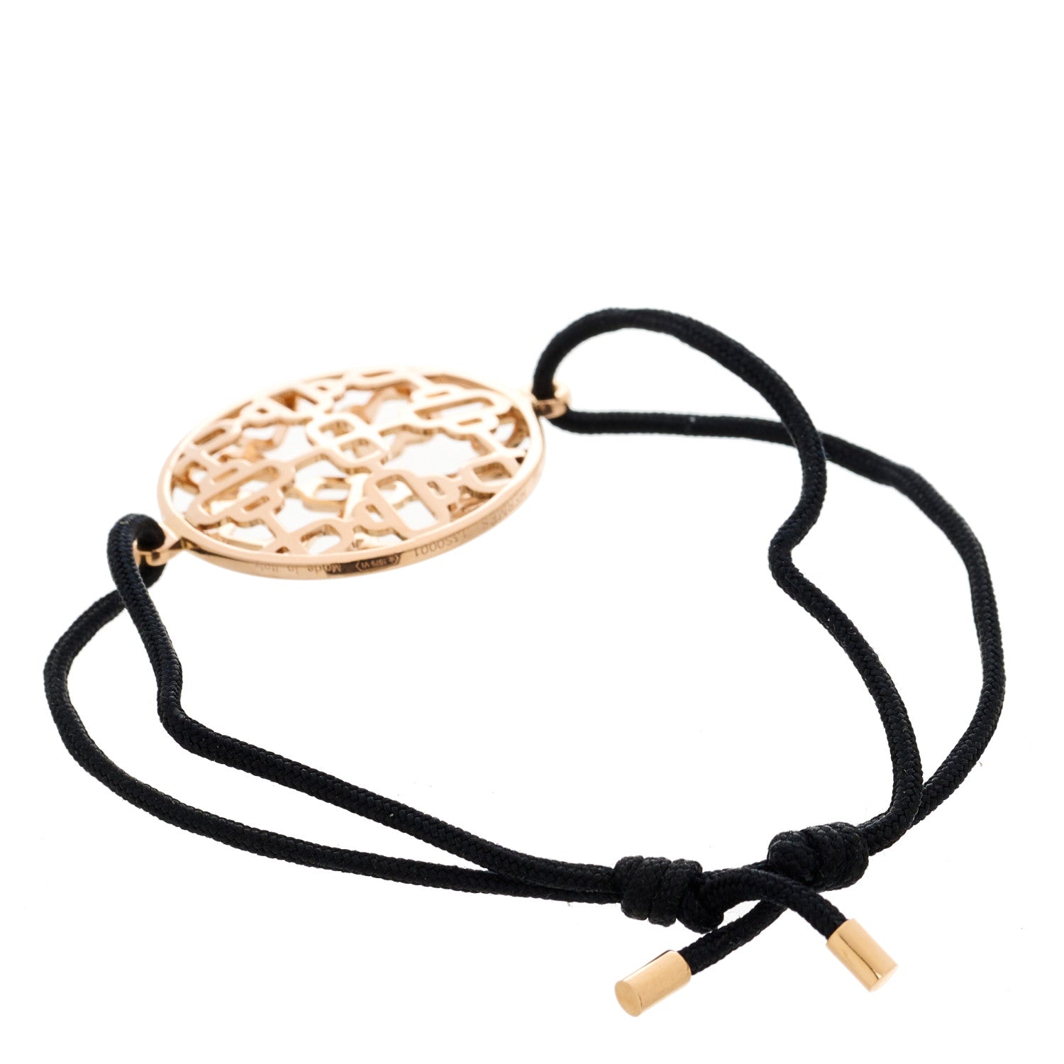 Hermes 18K Rose Gold Chaine d'Ancre Passerelle Cord Bracelet 2 of 3