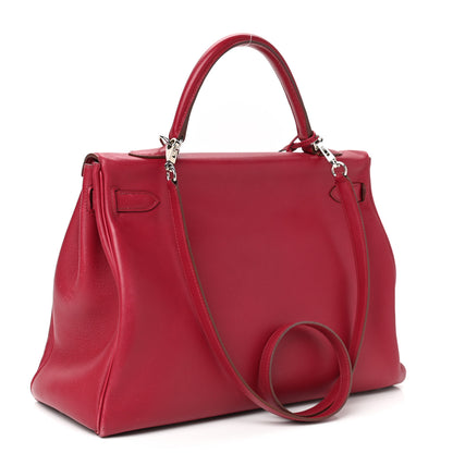 Hermes Swift Kelly Retourne 35 Rubis 3 of 20