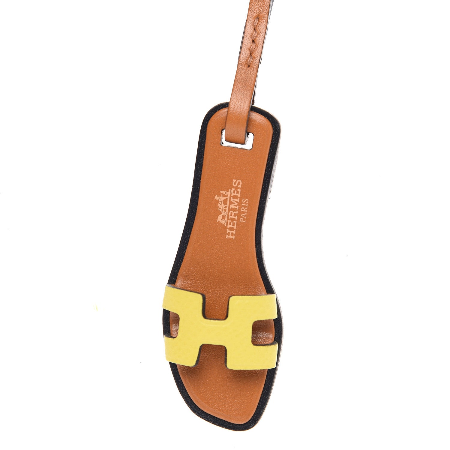 Hermes Epsom Butler Calfskin Hunter Oran Nano Bag Charm Lime 3 of 4