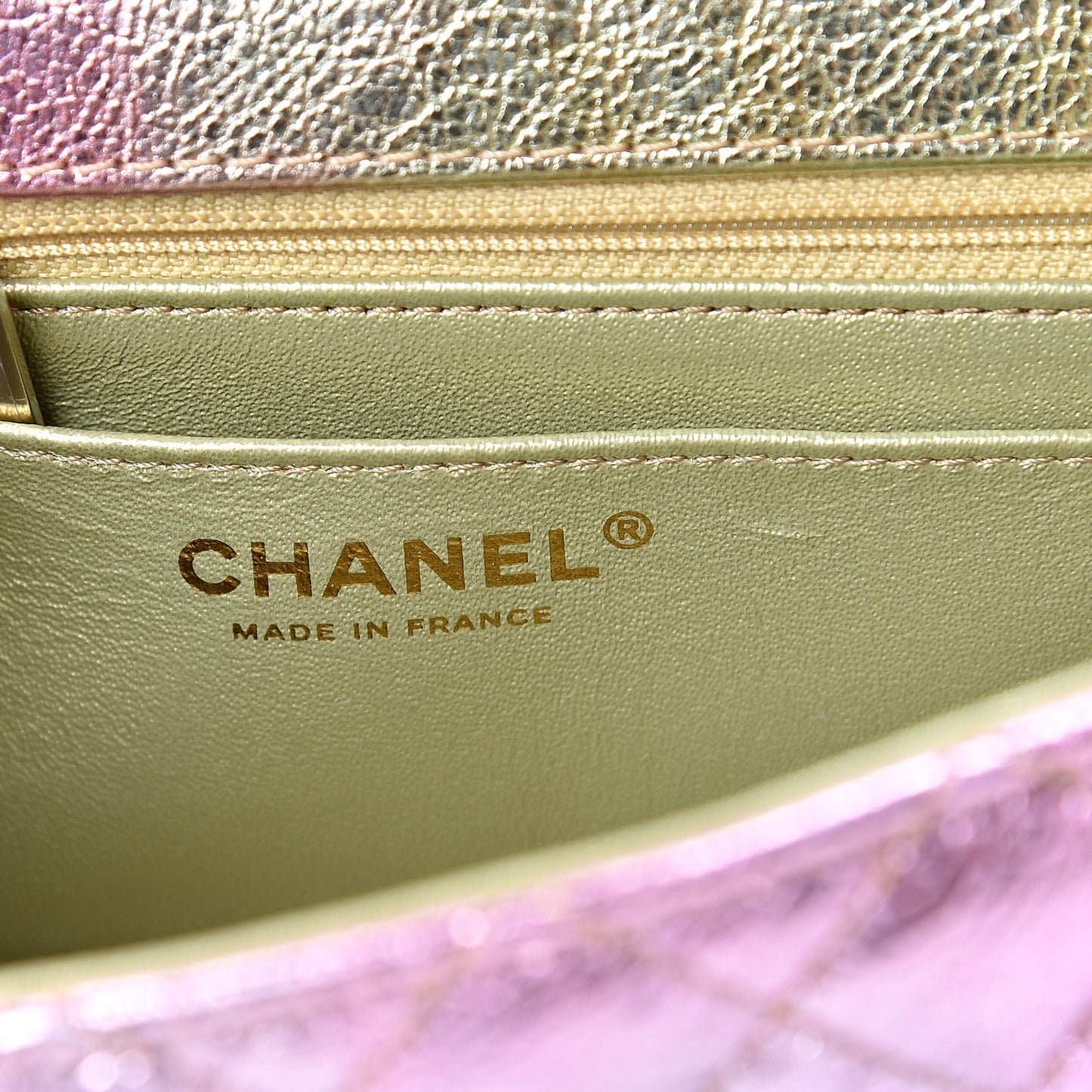 Metallic Goatskin Quilted Mini 2.55 Reissue Flap Multicolor