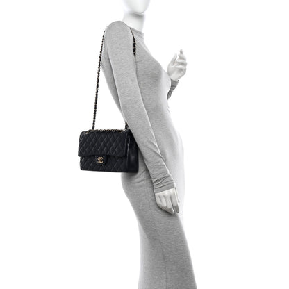 Chanel Caviar Quilted Medium Double Flap Navy 2 of 14