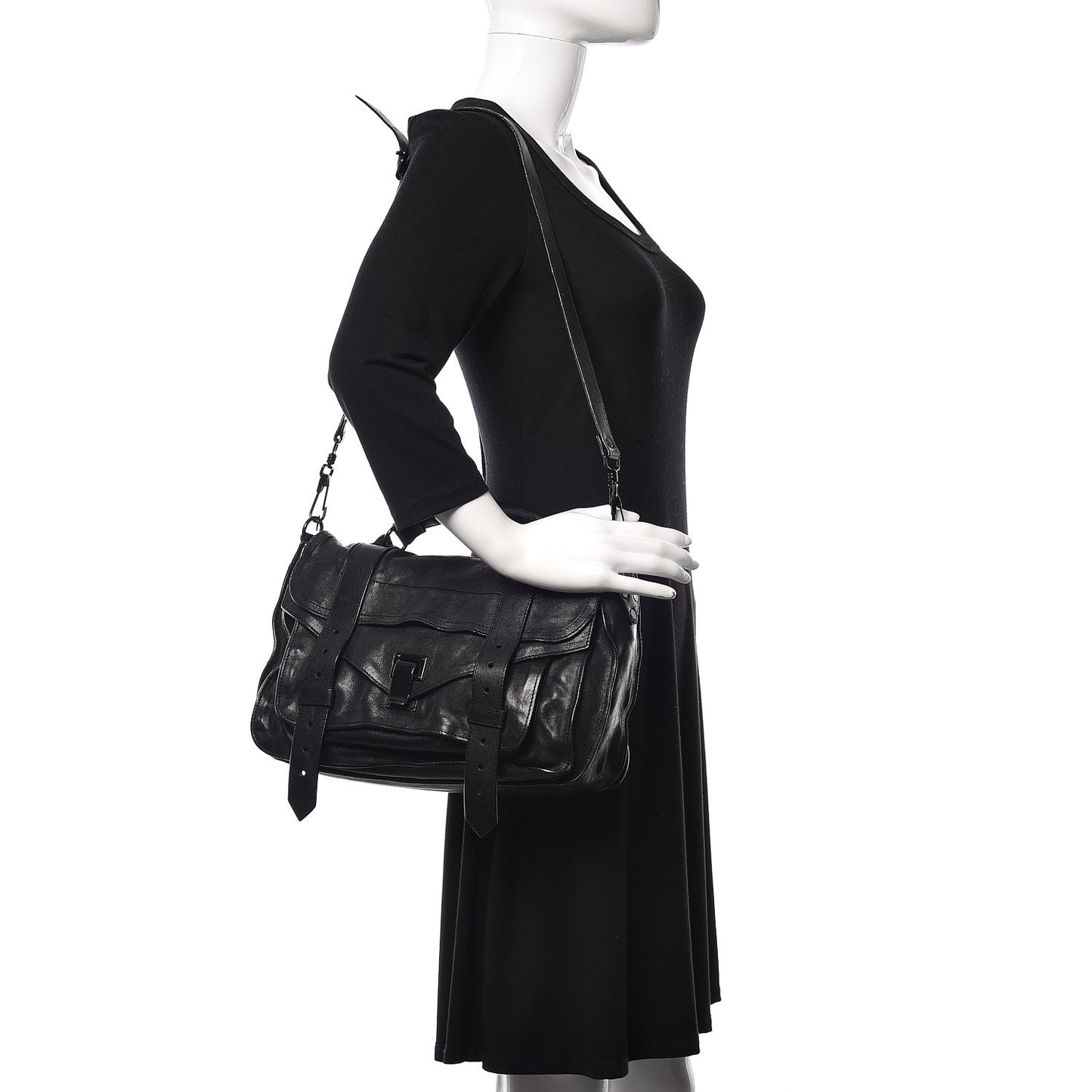 Lambskin Medium PS1 Satchel Black