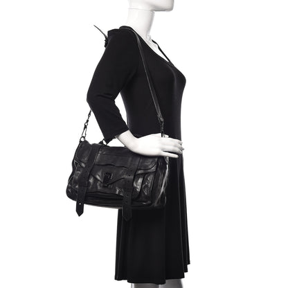 Proenza Schouler Lambskin Medium PS1 Satchel Black 1 of 12