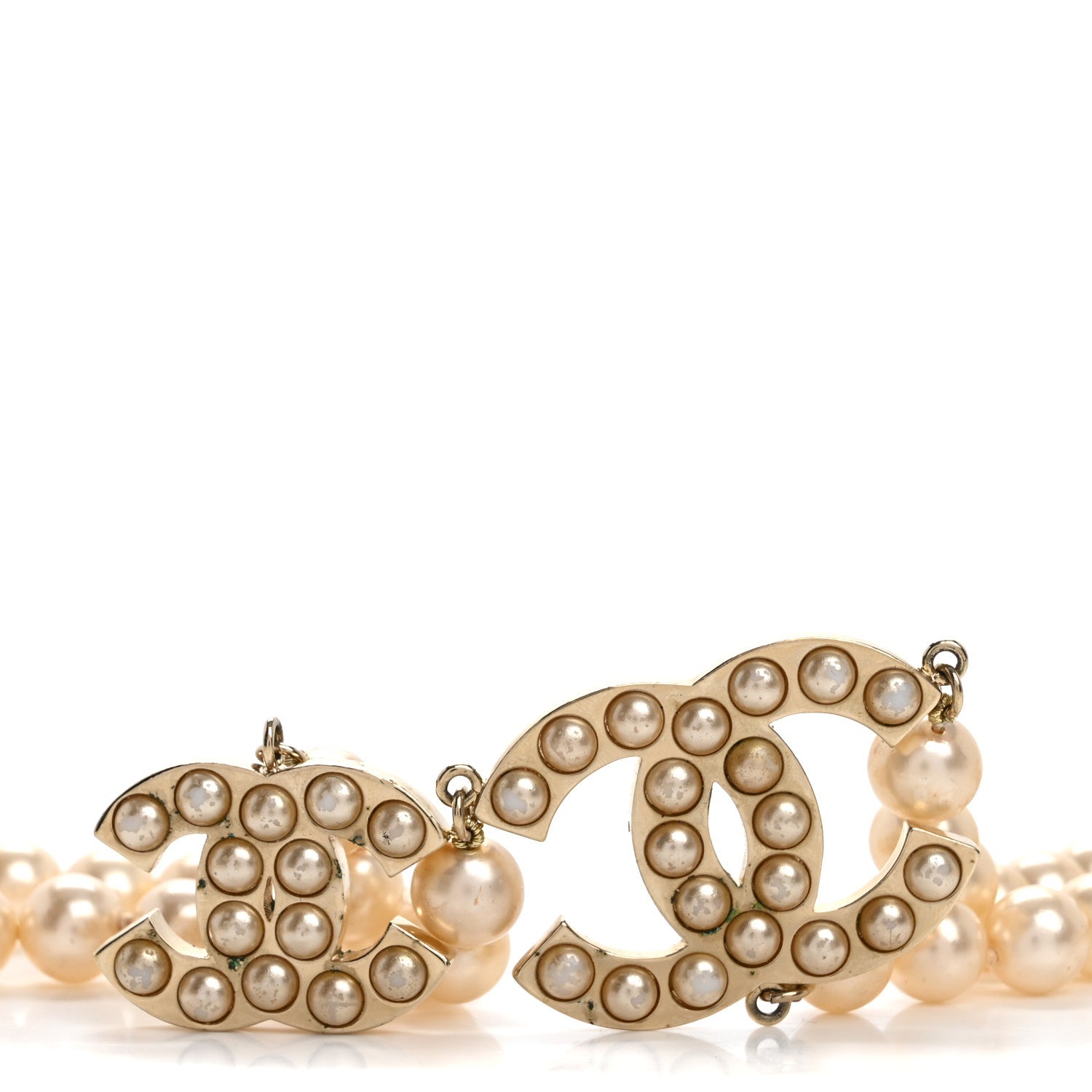 Chanel Pearl CC Double Strand Belt  Gold 4 of 6