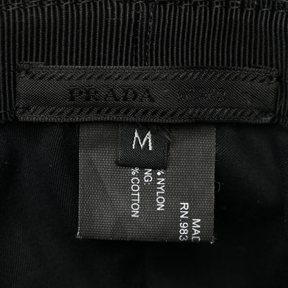 Prada Re-Nylon Metal Triangle Logo Womens Bucket Hat M Black 7 of 7