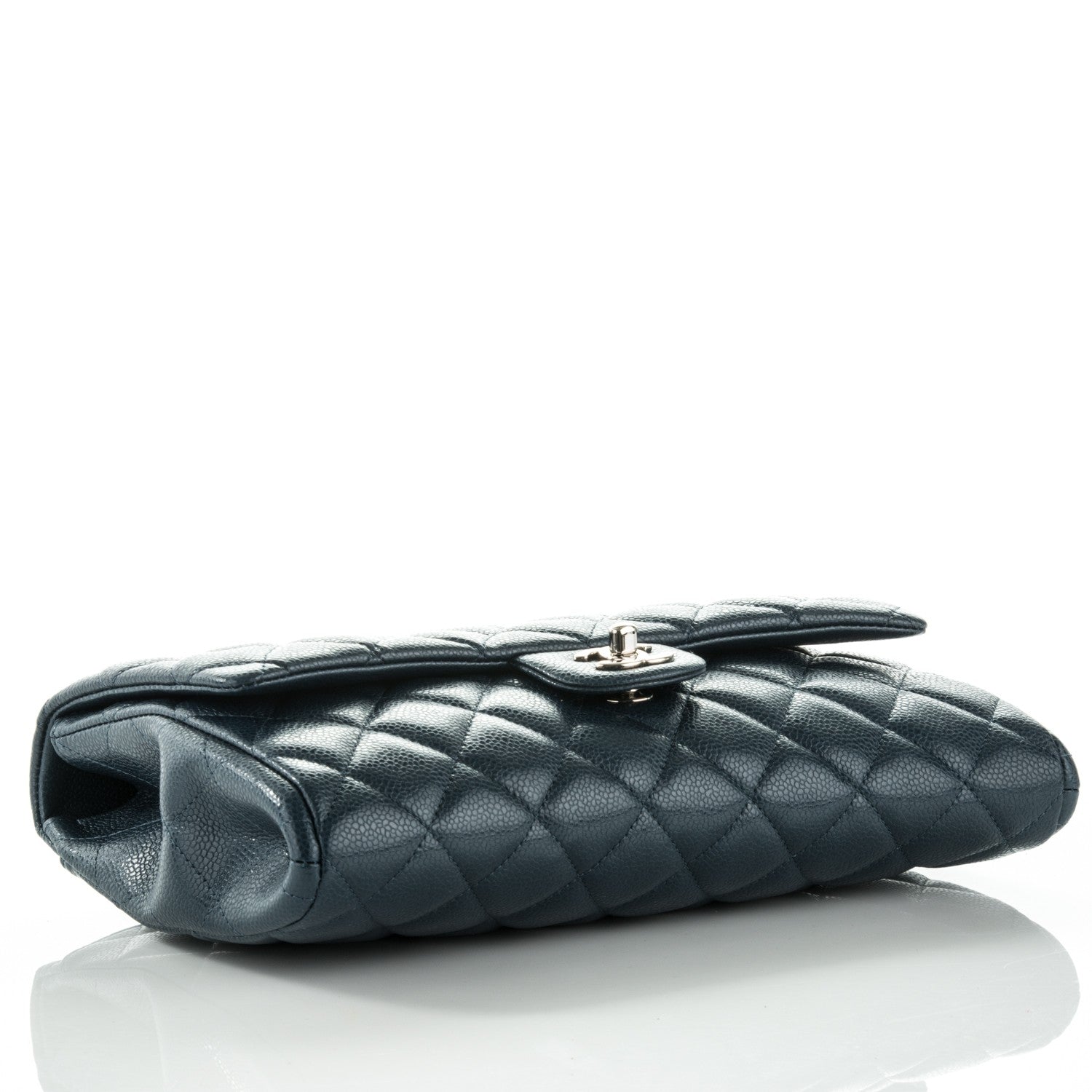 Chanel Caviar Quilted Clutch With Chain Flap Blue 4 of 8