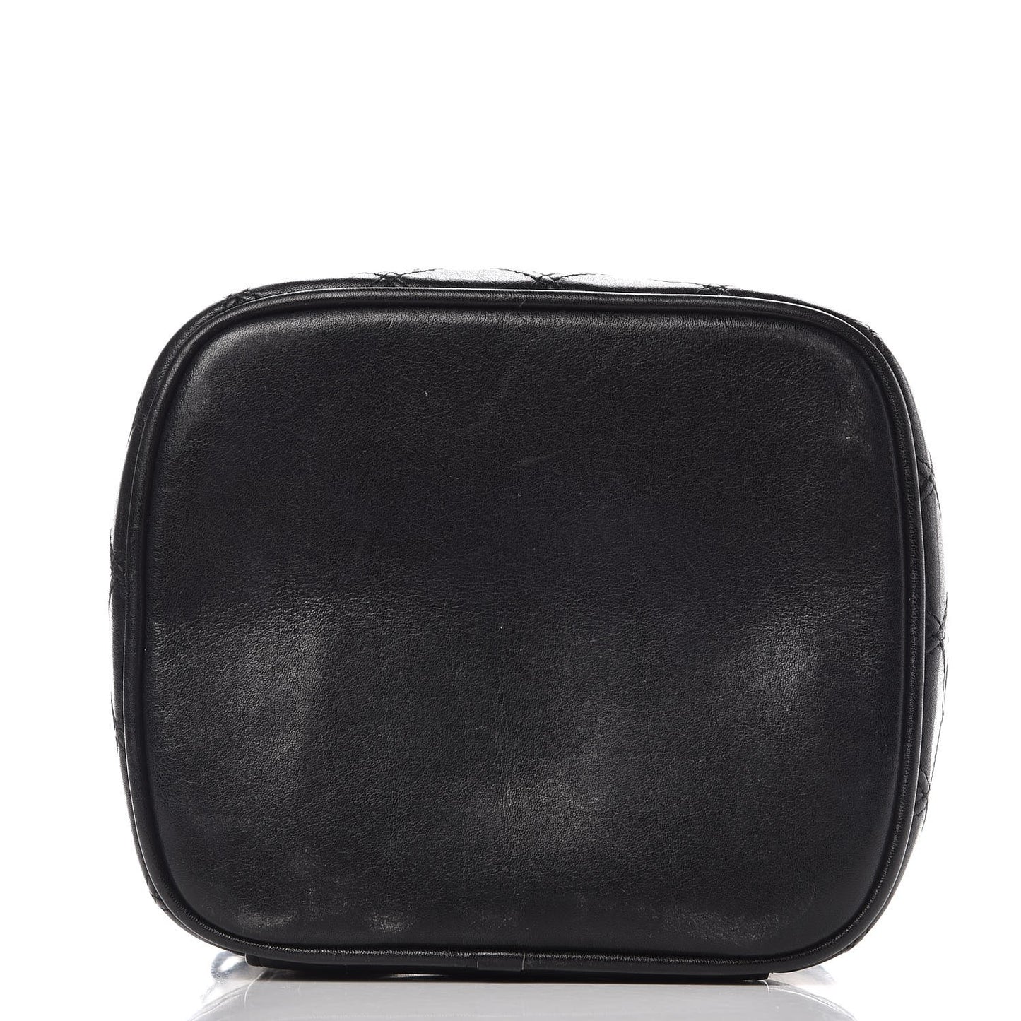 Lambskin Vanity Cosmetic Case Black