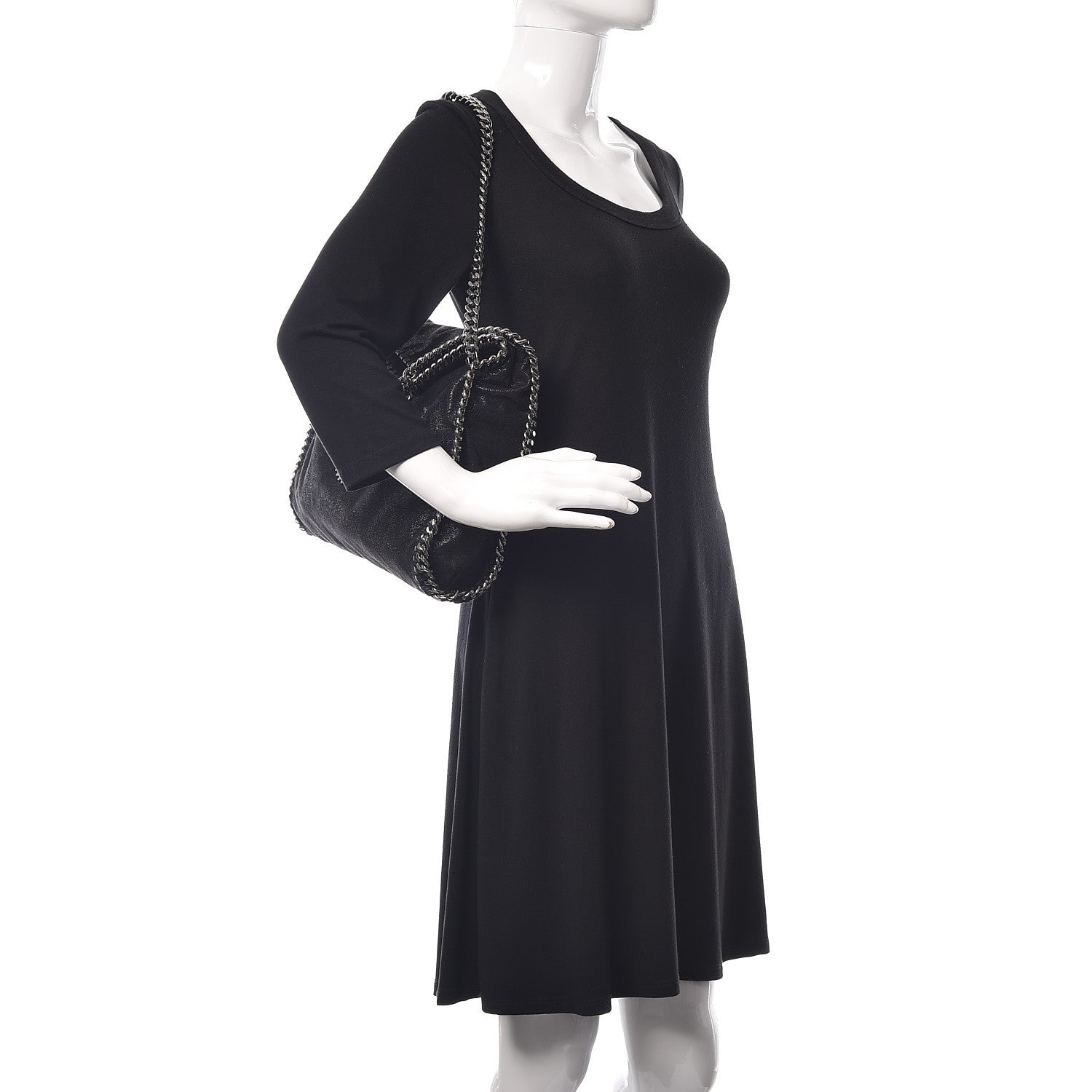 Stella McCartney Shaggy Deer Falabella Fold Over Tote Black 2 of 9