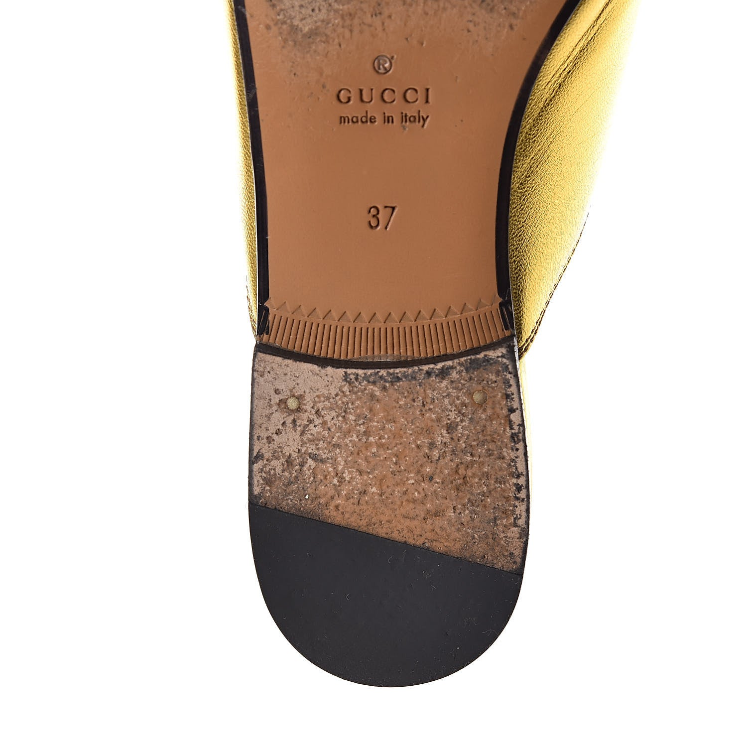 Gucci Metallic Nappa Womens Princetown Slippers 37 Gold 13 of 18