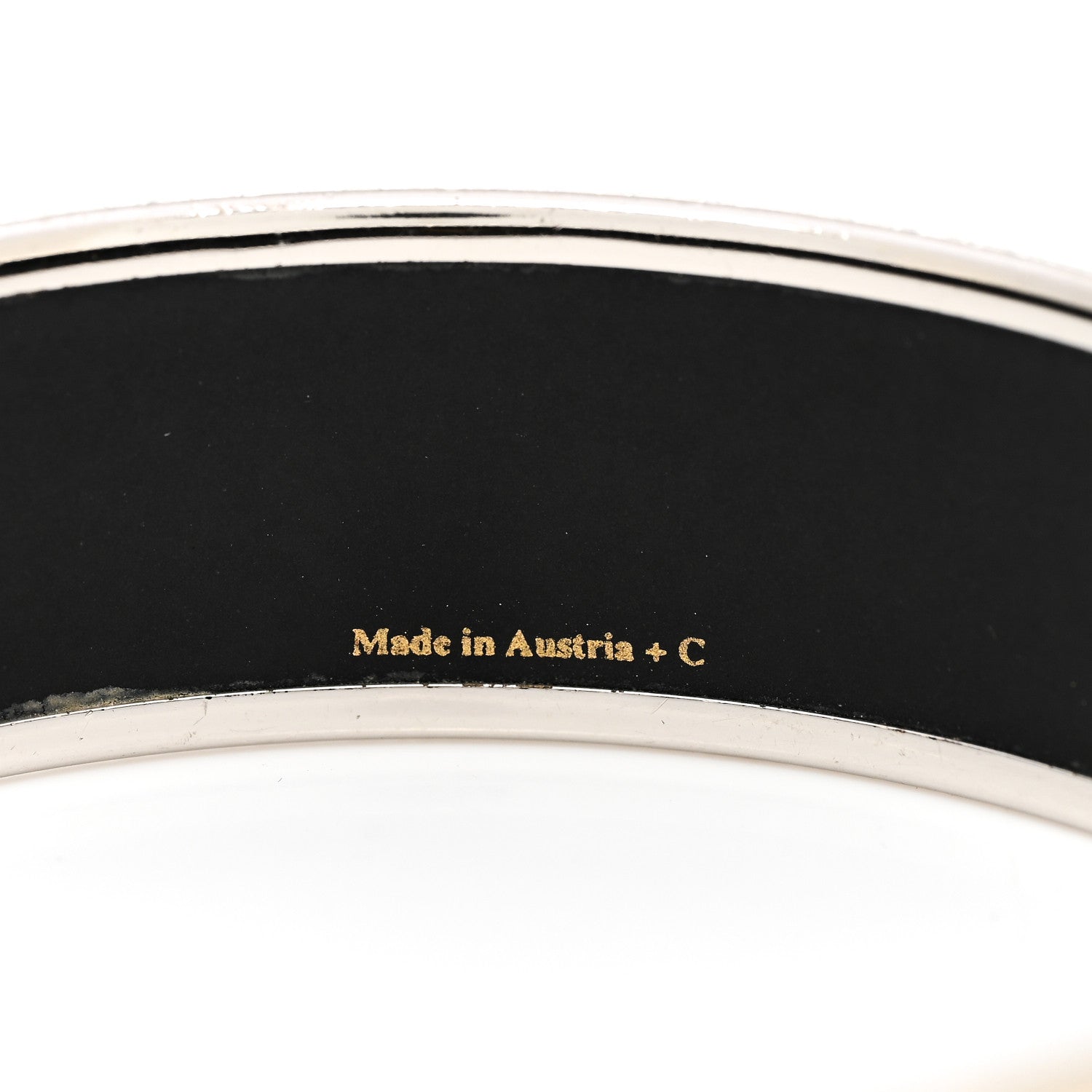 Hermes Enamel Printed Wide Galop Volant Bracelet 65 Creme 4 of 5