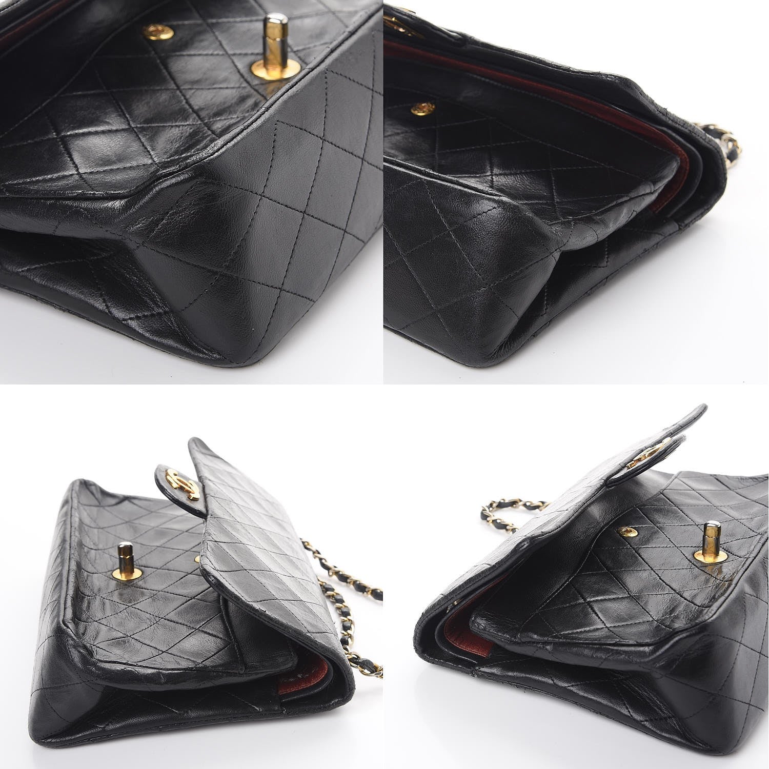 Chanel Lambskin Quilted Medium Double Flap Bag Black 11 of 11