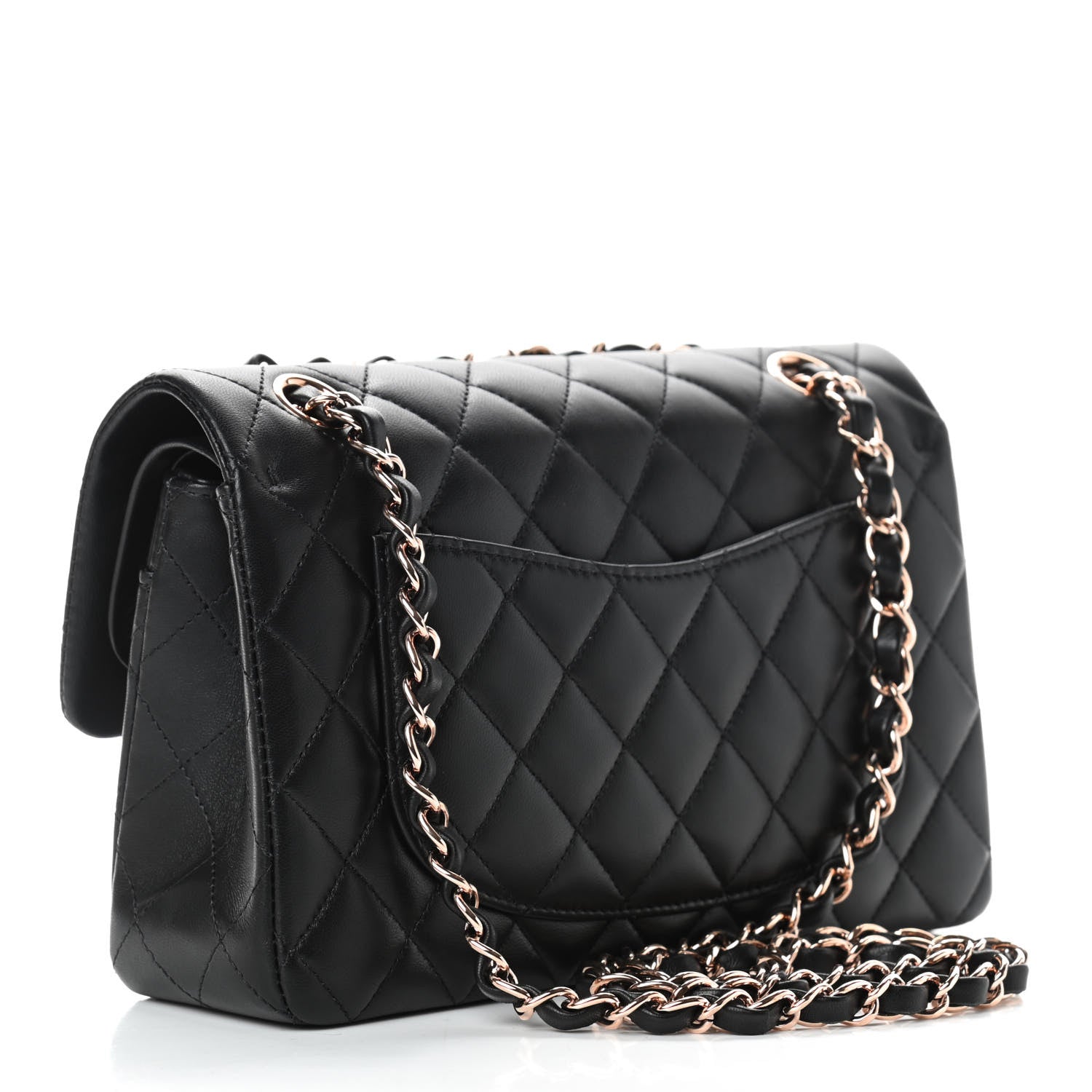 Chanel Lambskin Quilted Small Double Flap Black 3 of 16