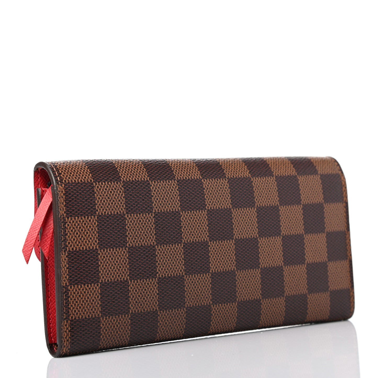 Damier Ebene Emilie Wallet Red
