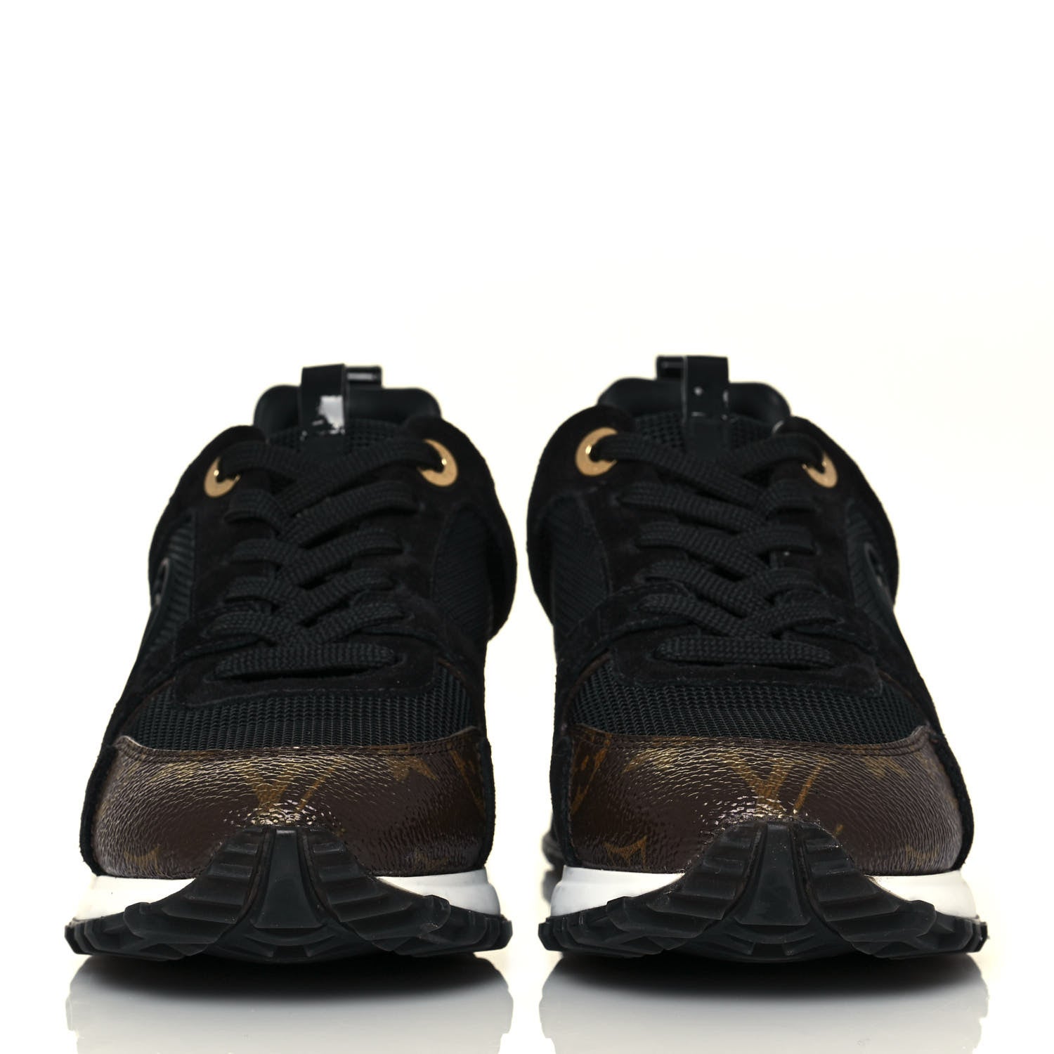 Louis Vuitton Suede Monogram Run Away Sneakers 35.5 Black 2 of 7