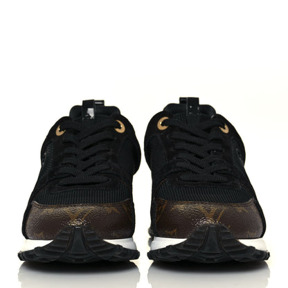 Louis Vuitton Suede Monogram Run Away Sneakers 35.5 Black 2 of 7