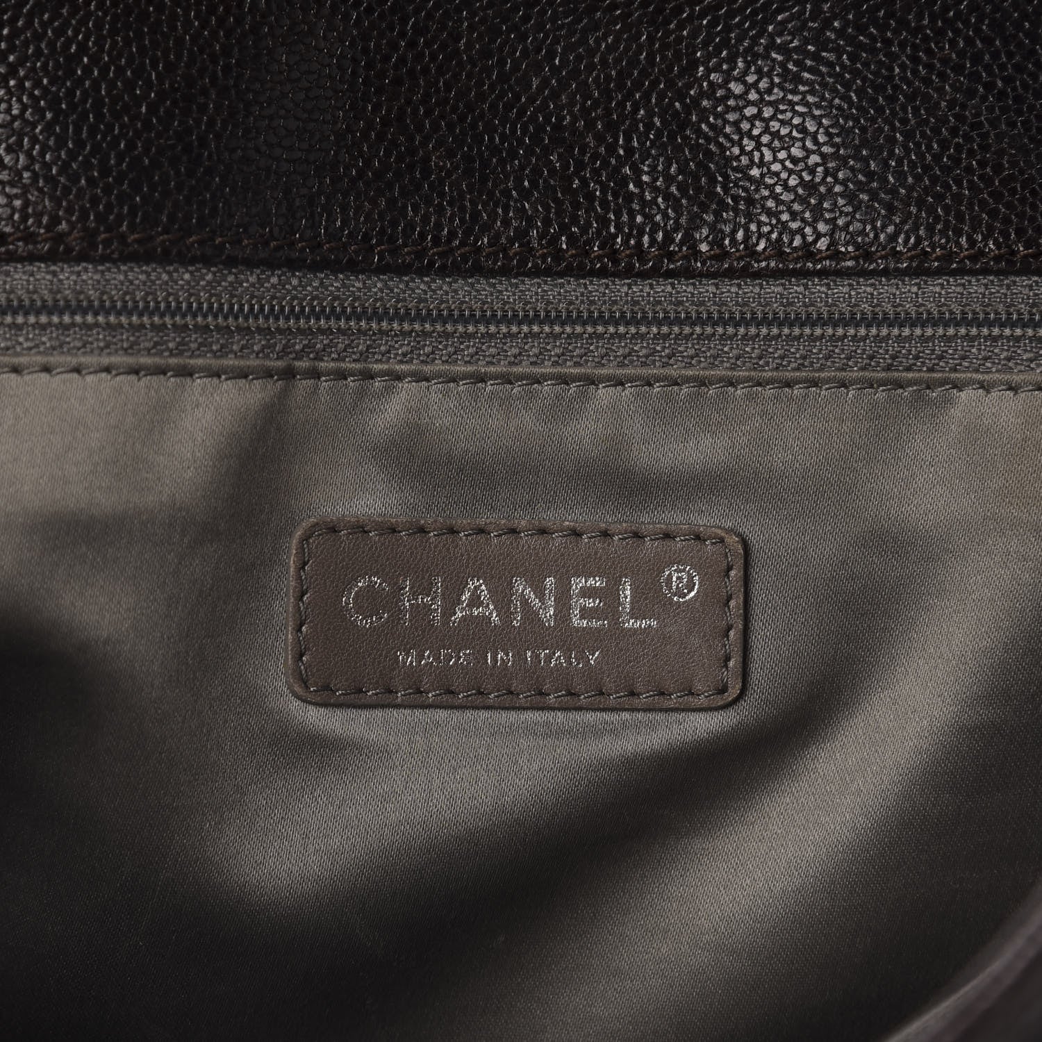 Chanel Glazed Caviar Pocket In The City Tote Brown 8 of 10