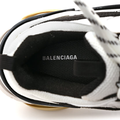 Balenciaga Fabric Mesh Womens Triple S Sneakers 40 White Black 7 of 9
