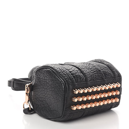 Alexander Wang Pebbled Lambskin Mini Rockie Black Rose Gold Hardware 3 of 7