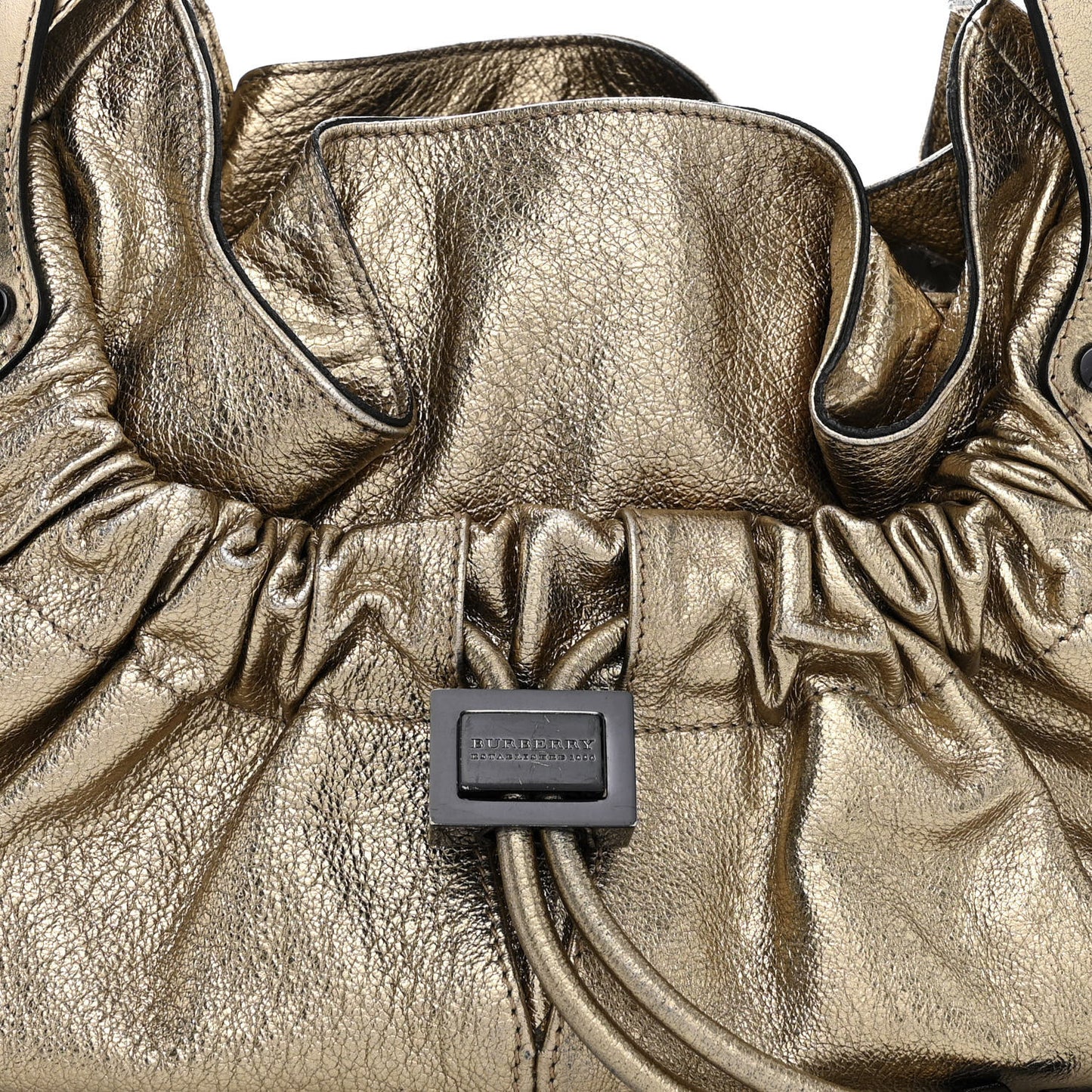 Metallic Calfskin Warrior Hobo Gold