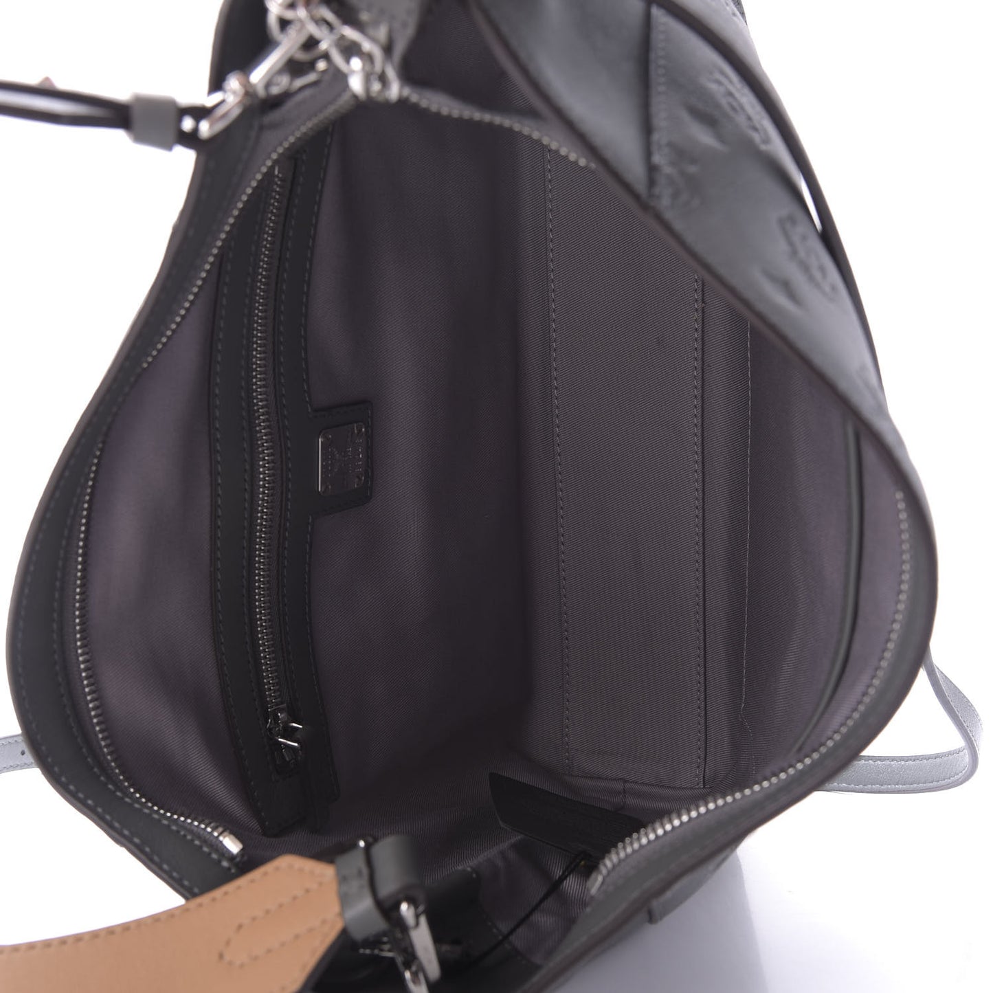 Calfskin Ottomar Monogram Medium Klara Shoulder Bag Charcoal